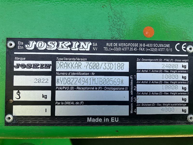 Joskin Drakkar 7600/ 33D 180