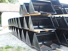 H LM Euro Frontladerschaufel  1,5 Meter  Euro SW- Anbau - Größe S Frontladerschaufel NEU 1,5 M-Universal-  Hardoxschürfleiste Größe S