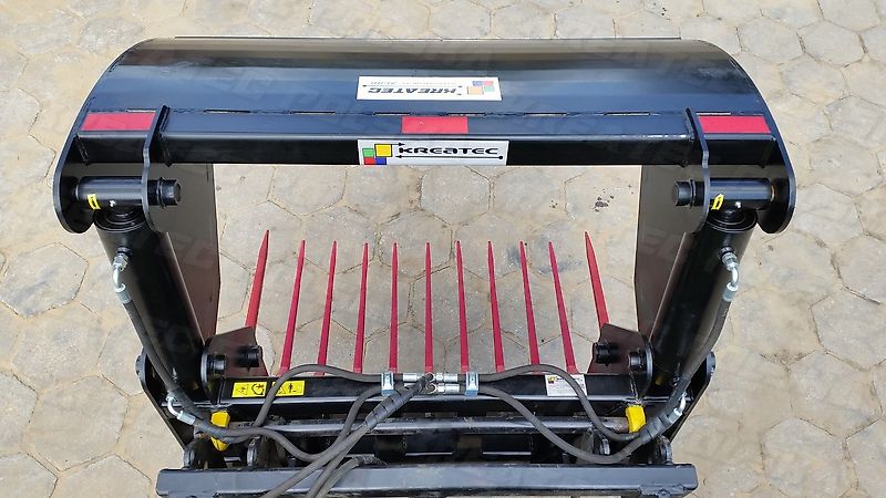 KREATEC Silageschneidzange / Silageschneider 1,8m mit 3 Zylindern,Zähne Hardox 500