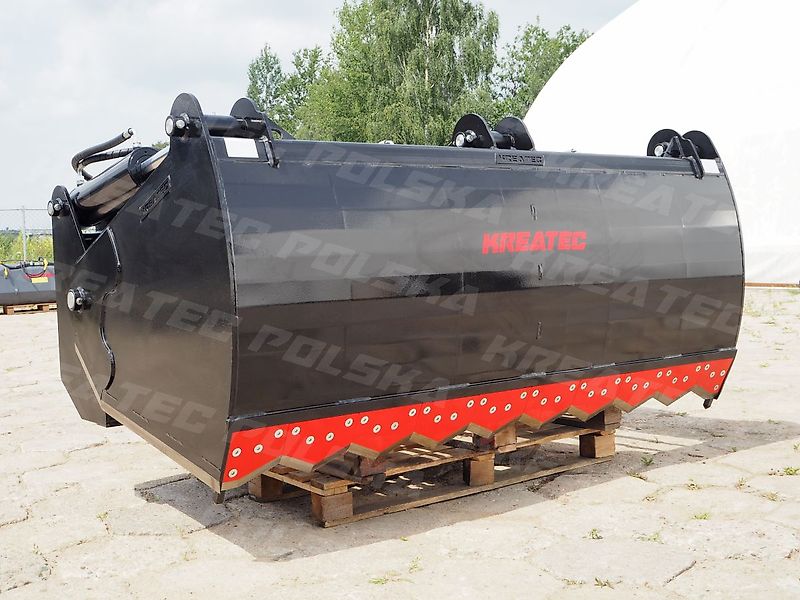 KREATEC Silagebeissschaufel / Silageschneidzange / Silageschneider 2,4m mit 3 Zylindern, mit Hardox