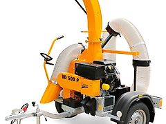 Laubladegebläse, Laubsauger LASKI VD-500 P auf 80 km/h Fahrgestell, 6 mtr. Saugschlauch, durchm. 220mm . Der Powersauger für den Profi ! für den Profi!