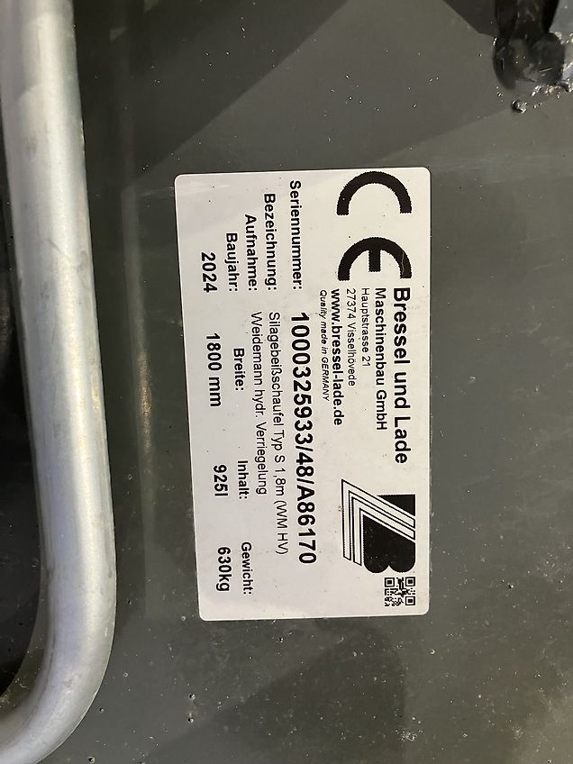 Bressel und Lade Greifschaufel 1800mm