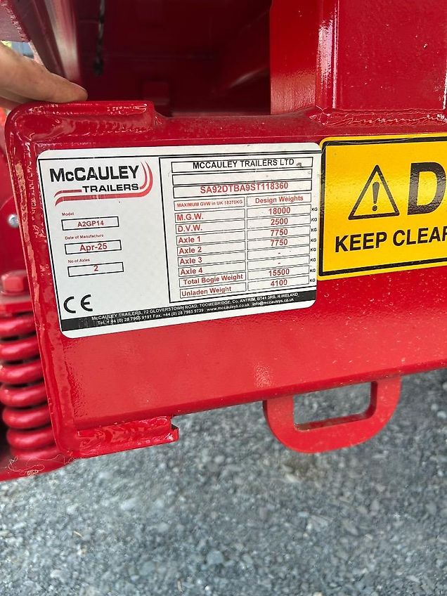 McCauley NEW 14 Tonne Dump Trailer