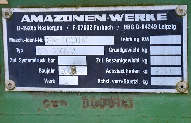 Amazone GRUBBER KULTIVIERER AMAZONE BBG CENTAUR 5000 Bj.2008 5m BREIT