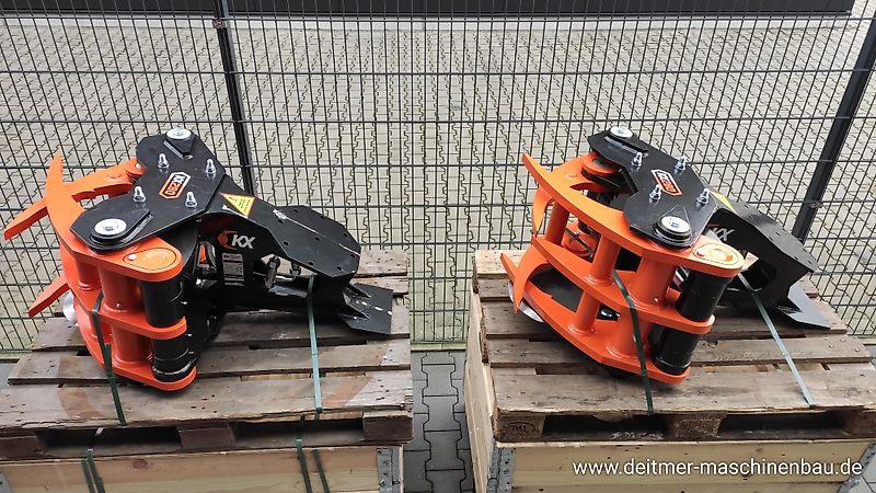 KX-TreeShears KX210 KX280 KX350 Fällgreifer Energieholzgreifer Baumschere Holzschere Greifer Bagger