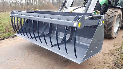 KREATEC Reißschaufel/ Krokoschaufel W2 mit FSDT Zinken und Hardox Schurfleiste